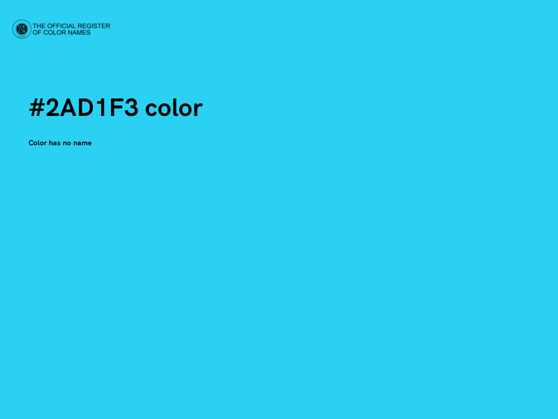 #2AD1F3 color image