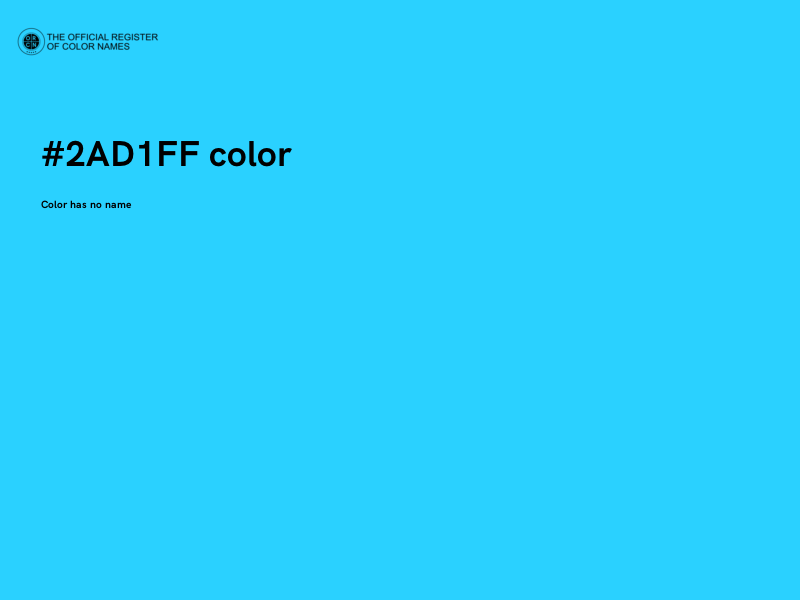 #2AD1FF color image