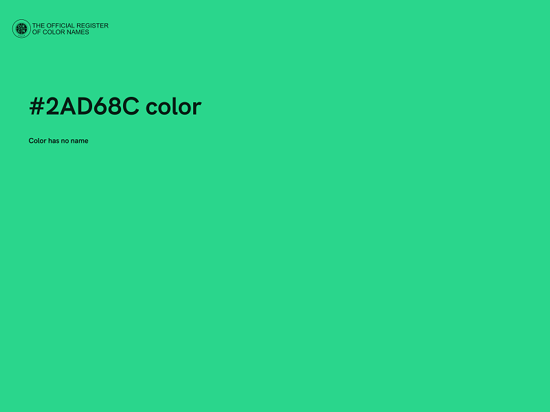 #2AD68C color image