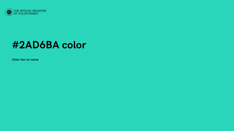 #2AD6BA color image