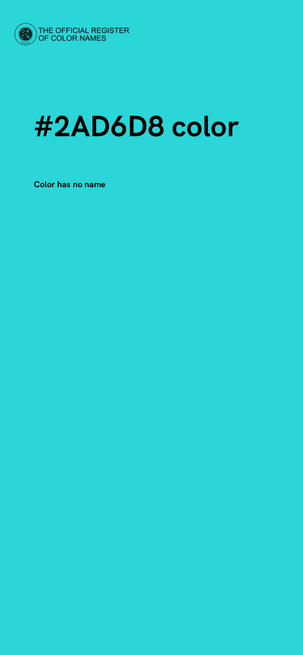 #2AD6D8 color image