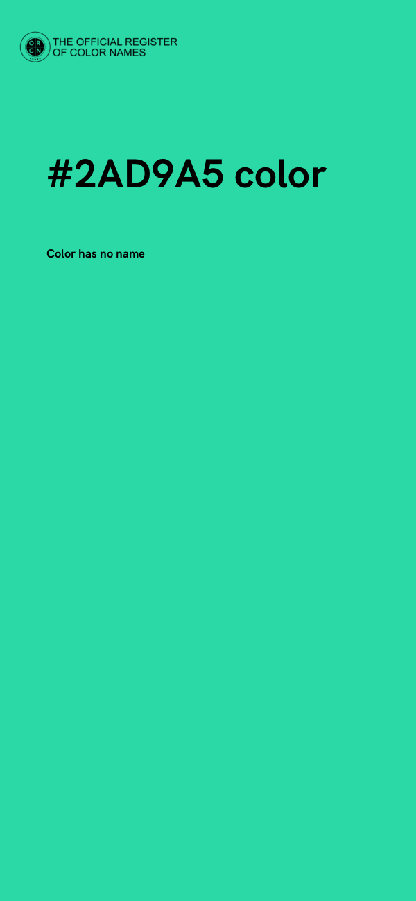 #2AD9A5 color image
