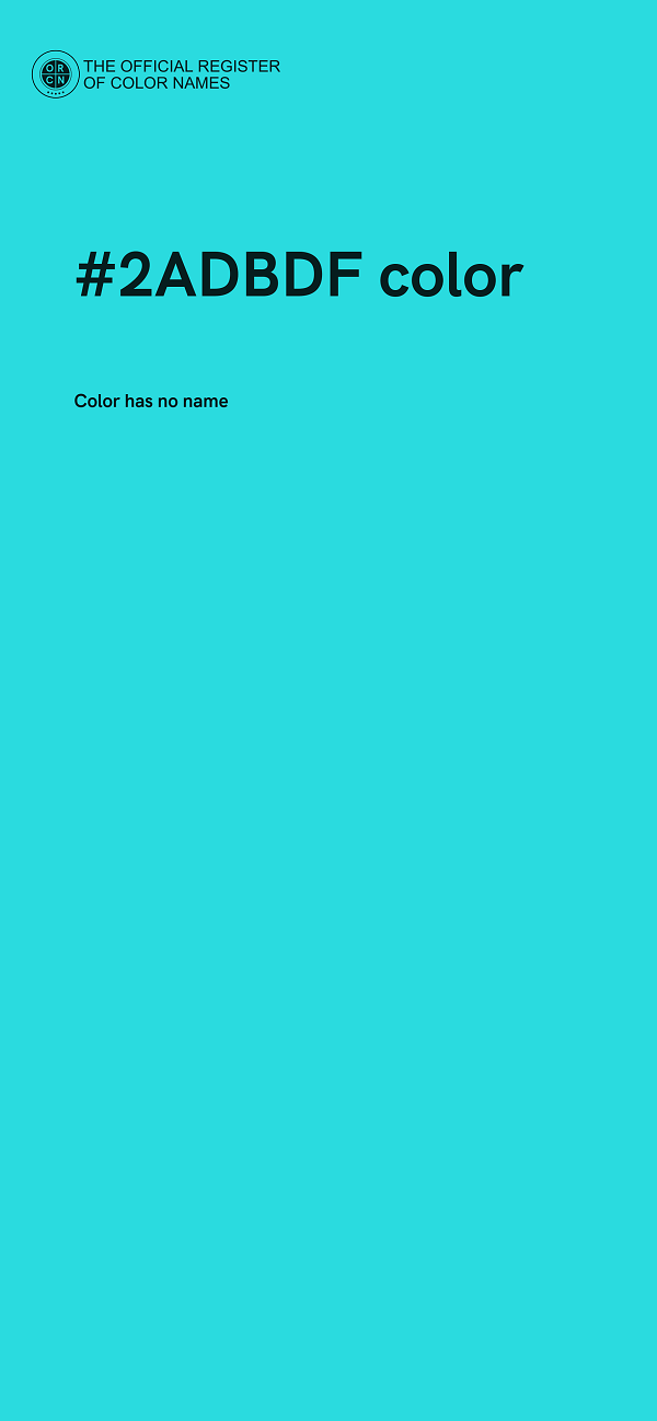 #2ADBDF color image