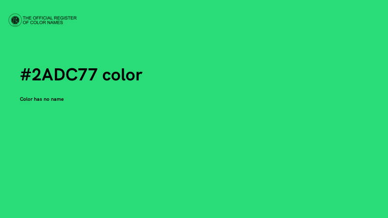 #2ADC77 color image