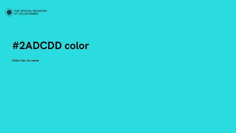 #2ADCDD color image