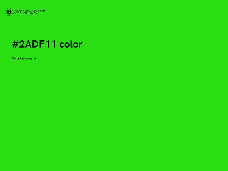 #2ADF11 color image