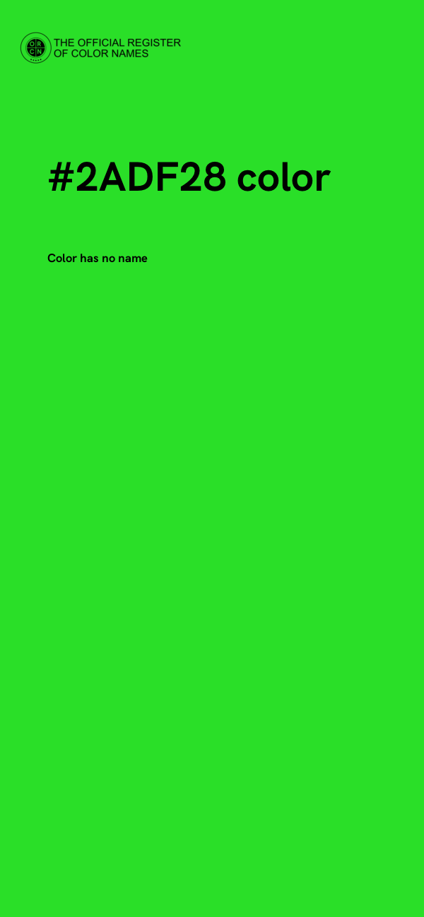 #2ADF28 color image