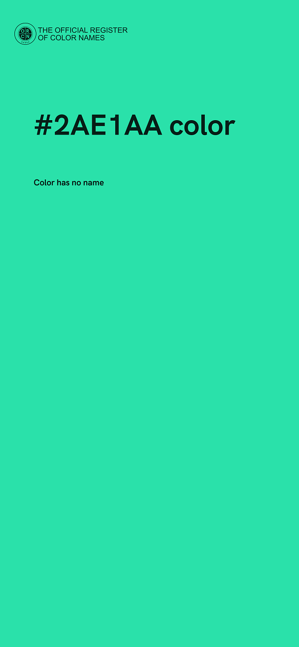 #2AE1AA color image