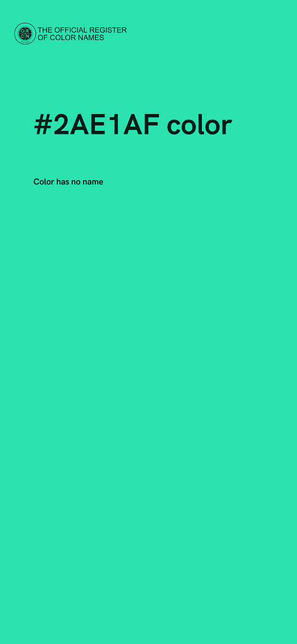 #2AE1AF color image