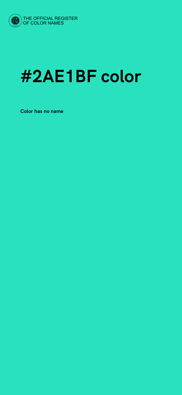 #2AE1BF color image