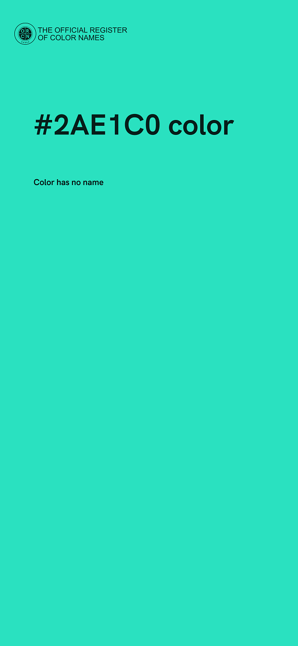 #2AE1C0 color image
