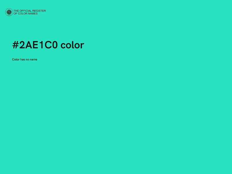 #2AE1C0 color image