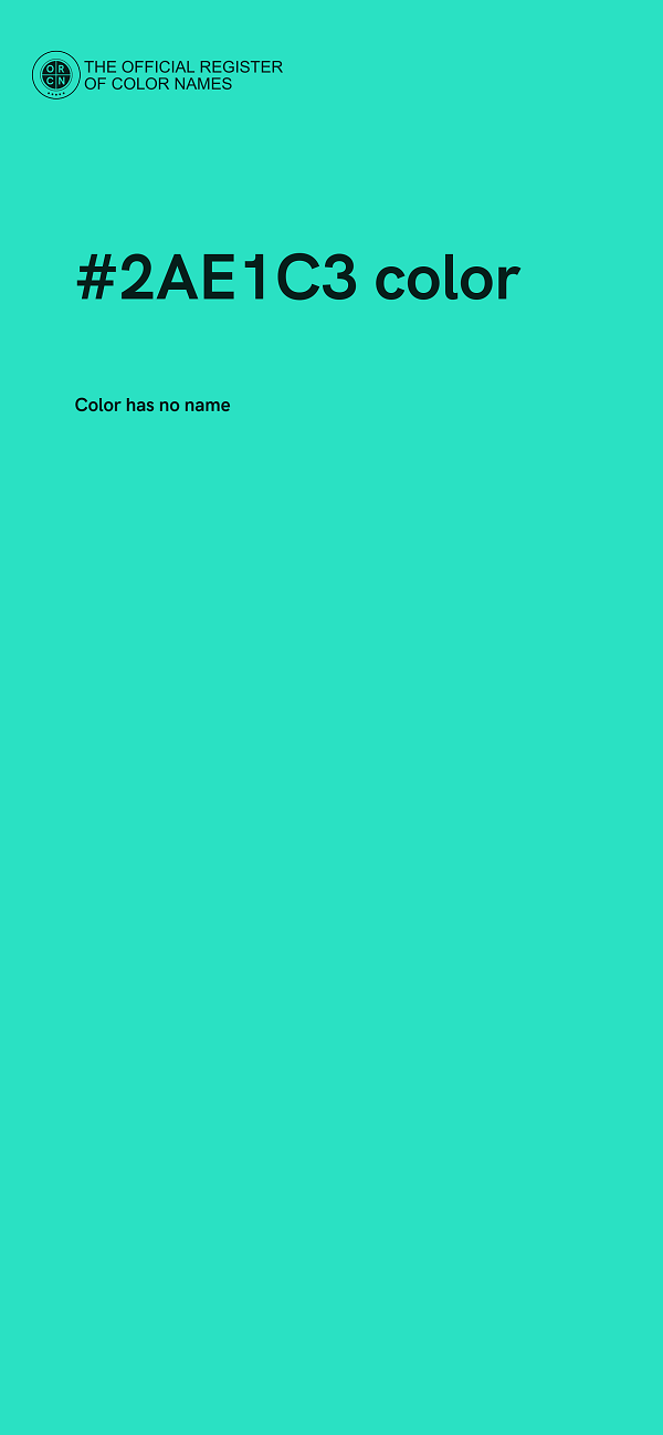 #2AE1C3 color image