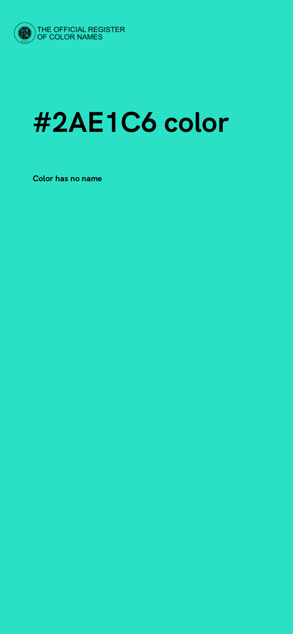 #2AE1C6 color image
