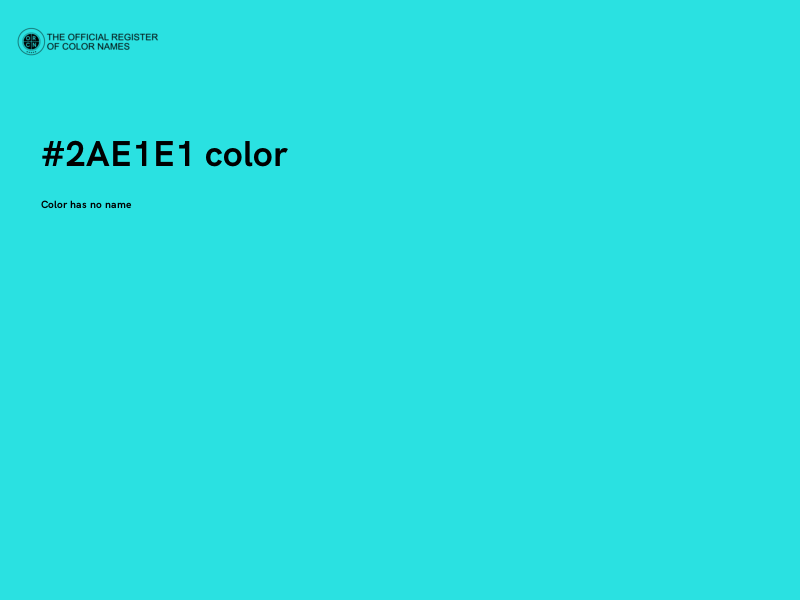 #2AE1E1 color image