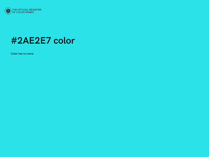 #2AE2E7 color image