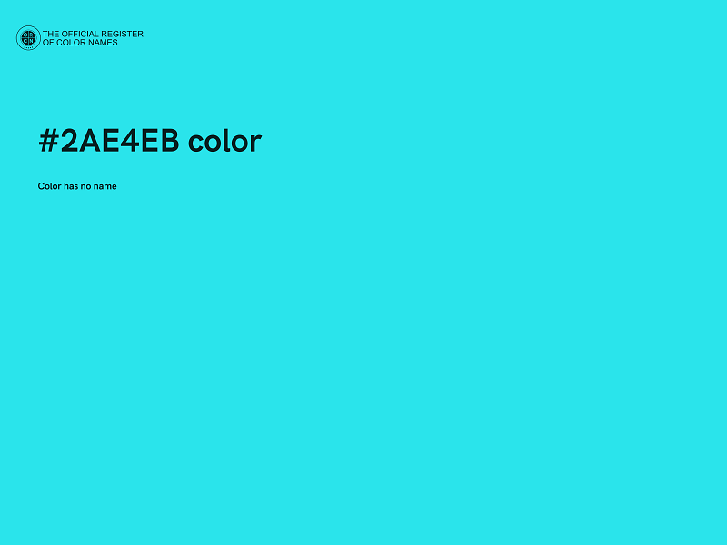 #2AE4EB color image