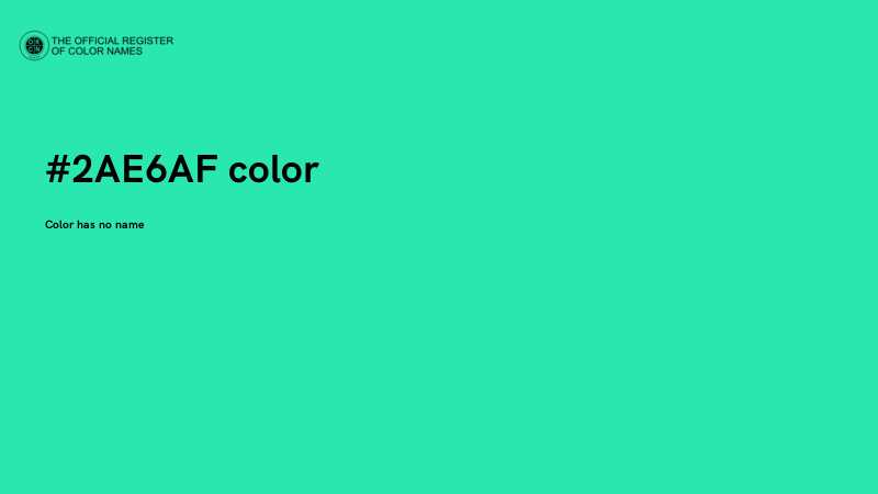 #2AE6AF color image