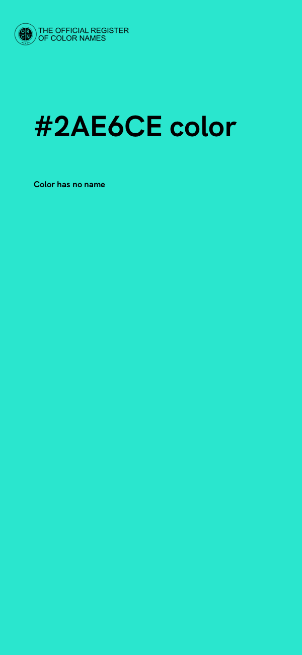 #2AE6CE color image