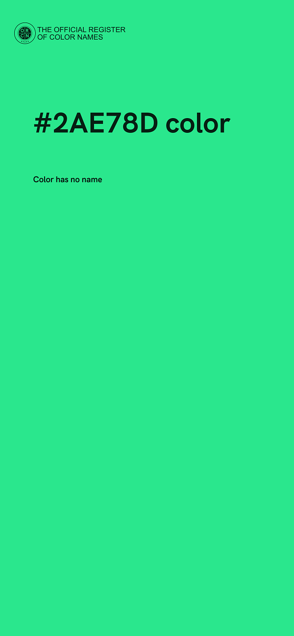 #2AE78D color image