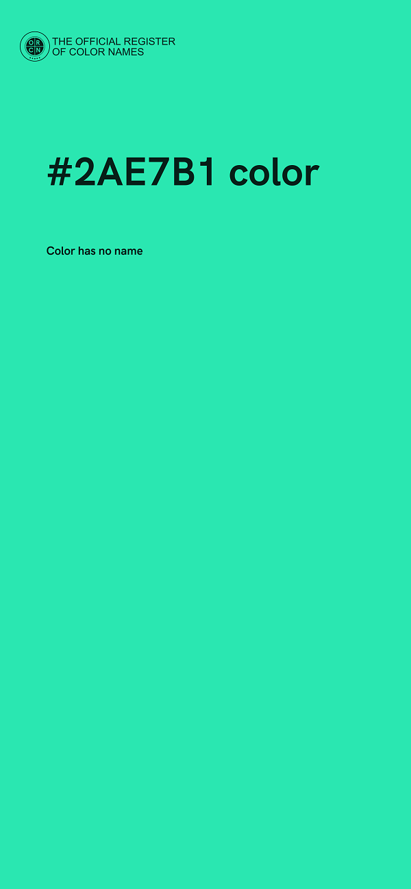 #2AE7B1 color image
