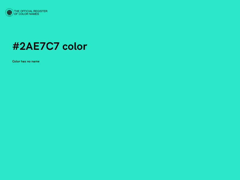 #2AE7C7 color image