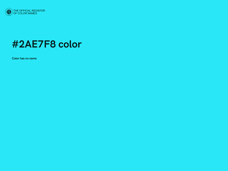 #2AE7F8 color image