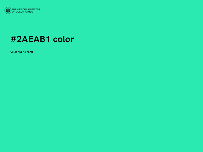 #2AEAB1 color image