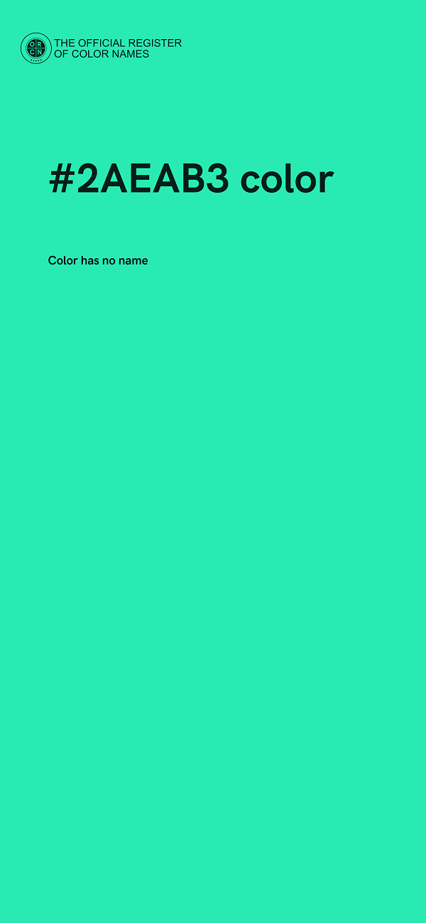 #2AEAB3 color image