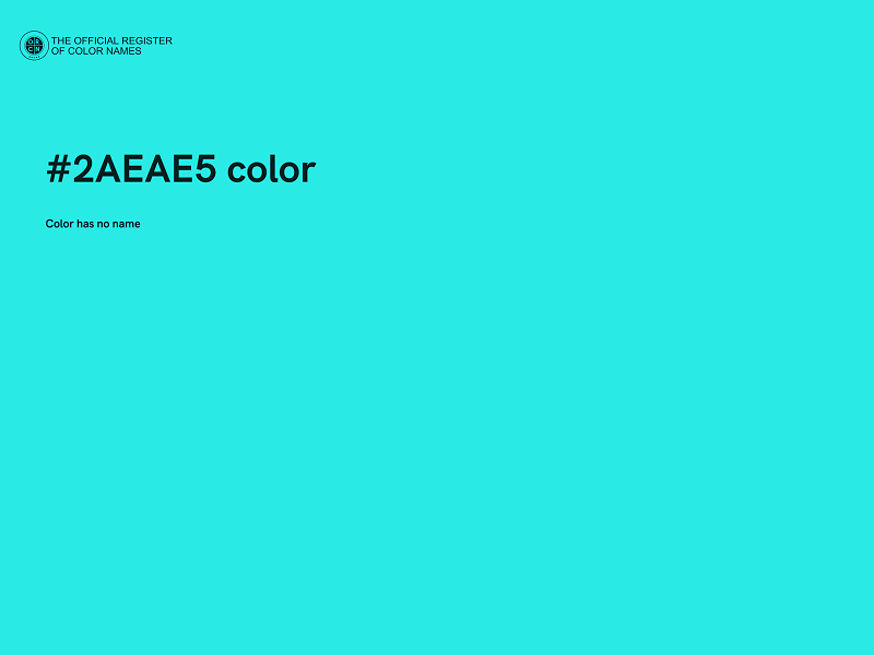 #2AEAE5 color image