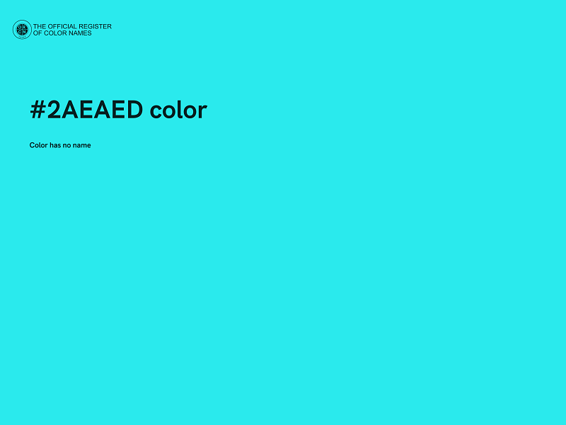 #2AEAED color image