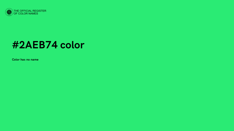 #2AEB74 color image