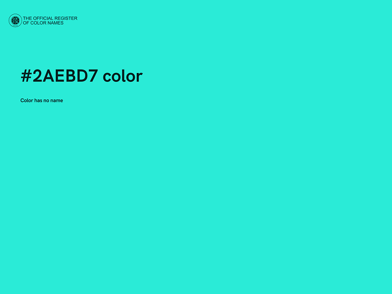 #2AEBD7 color image