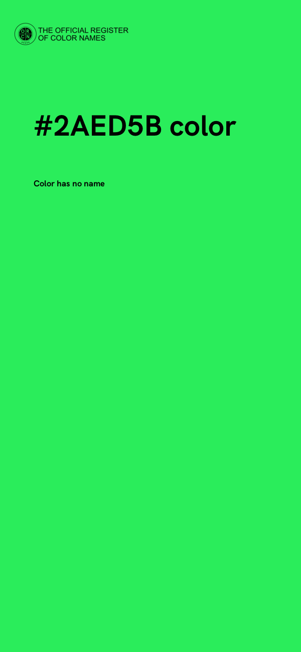 #2AED5B color image