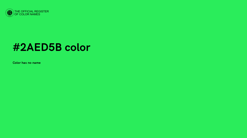 #2AED5B color image