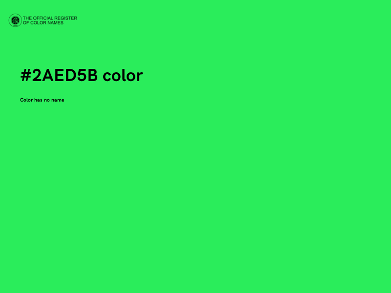#2AED5B color image