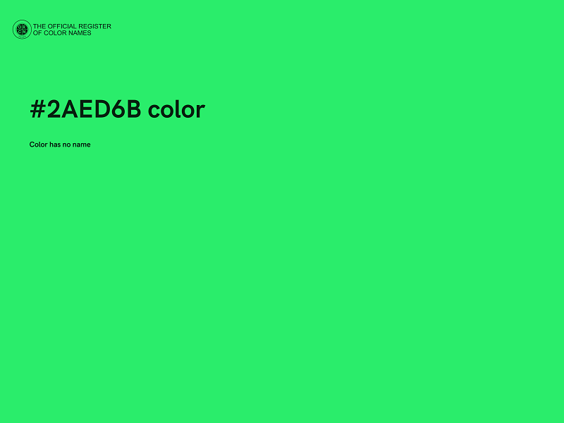 #2AED6B color image