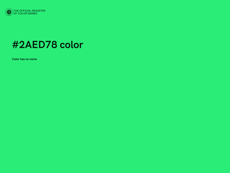 #2AED78 color image