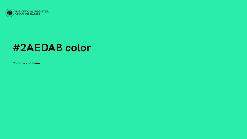 #2AEDAB color image