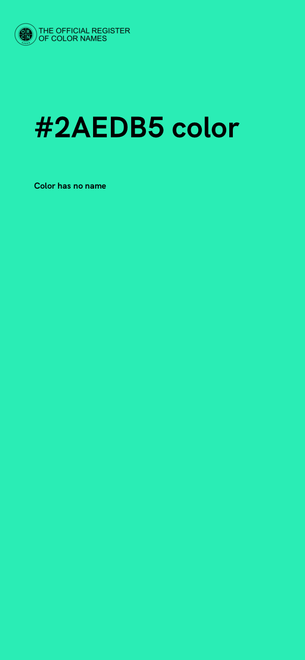 #2AEDB5 color image