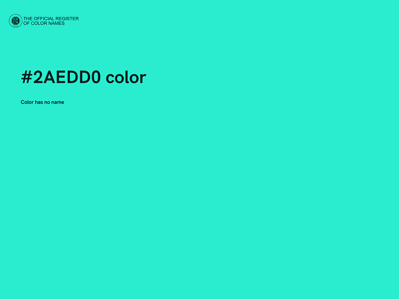 #2AEDD0 color image