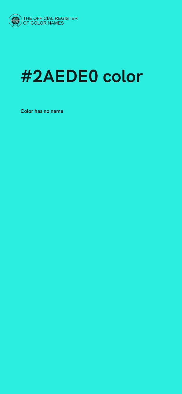 #2AEDE0 color image