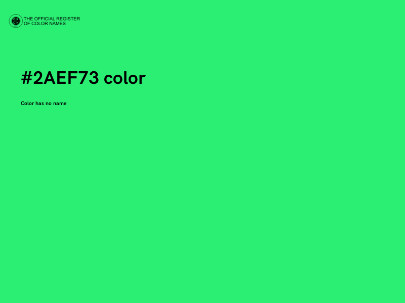 #2AEF73 color image