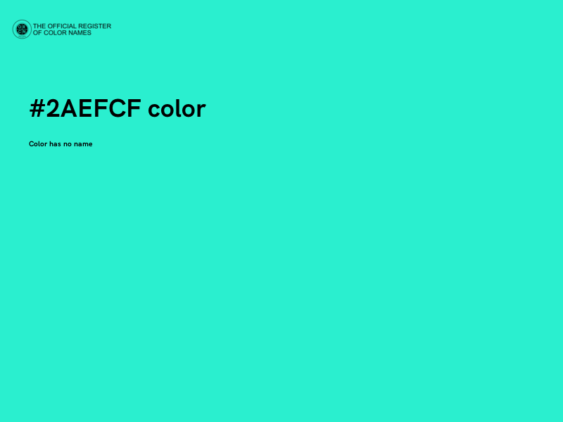 #2AEFCF color image