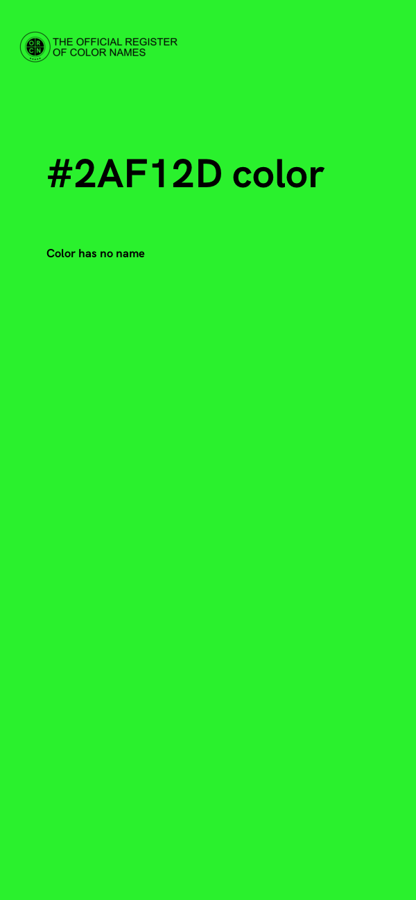 #2AF12D color image