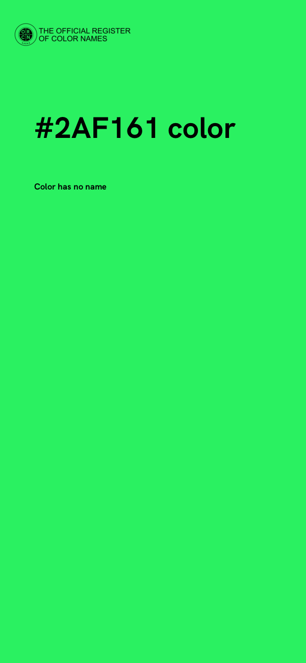 #2AF161 color image