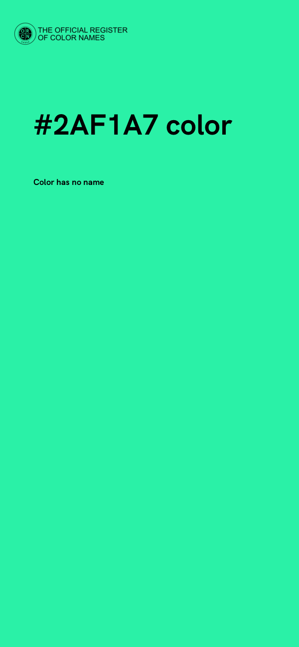 #2AF1A7 color image