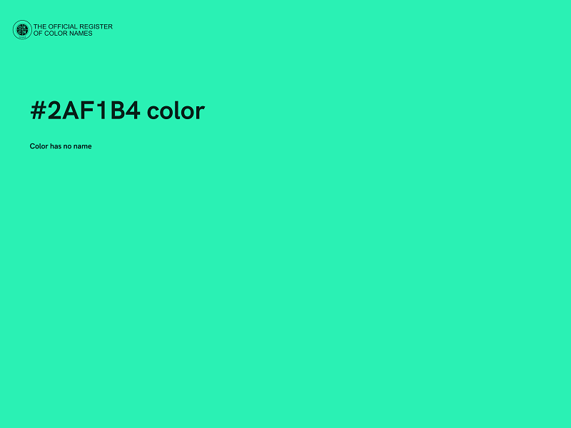 #2AF1B4 color image