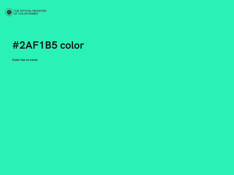 #2AF1B5 color image