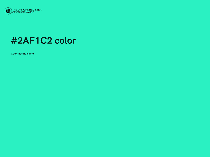 #2AF1C2 color image